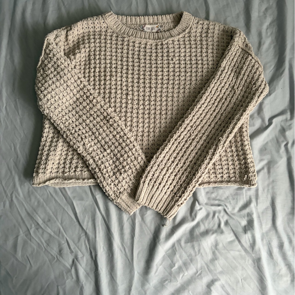 Cozy Cream Knit Sweater
